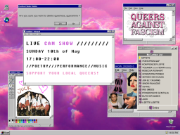 Affisch för Cam ShOw - Support your local queers! Av: Queers Against Fascism